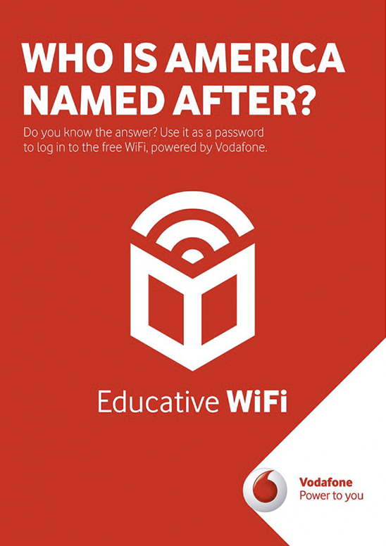 Vodafone Educative WiFi — exemplary poster