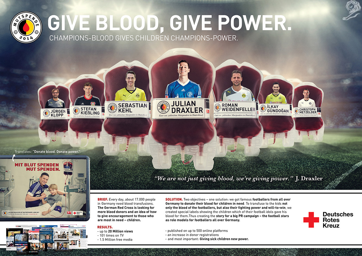 Give Blood Give Power — campaign caseboard 2