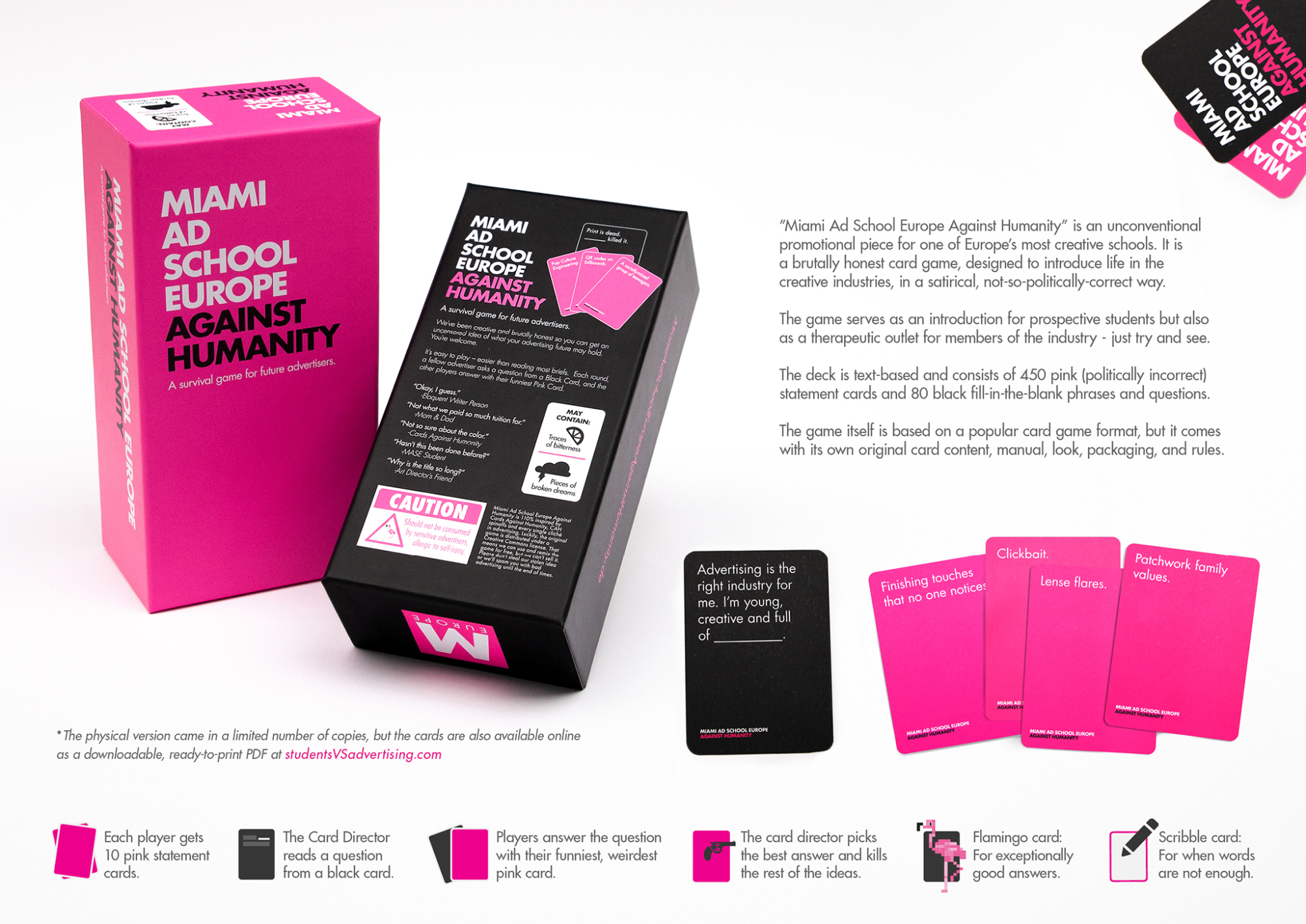 Miami Ad School Europe Against Humanity — card game